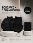 (OFERTA DE INVERNO) Kit Frio Imparável (Bobojaco + Calça Moletom ) + SUÉTER PREMIUM GRÁTIS